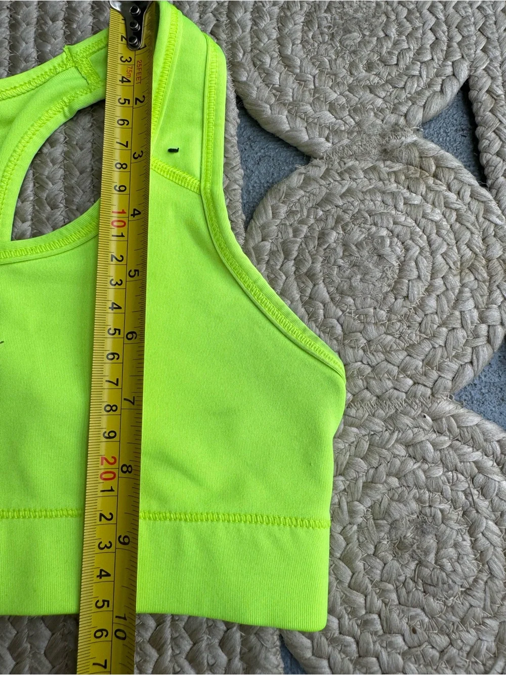Nike Neon Yellow Green Dri-FIT Athletic Sports Bra Size XS